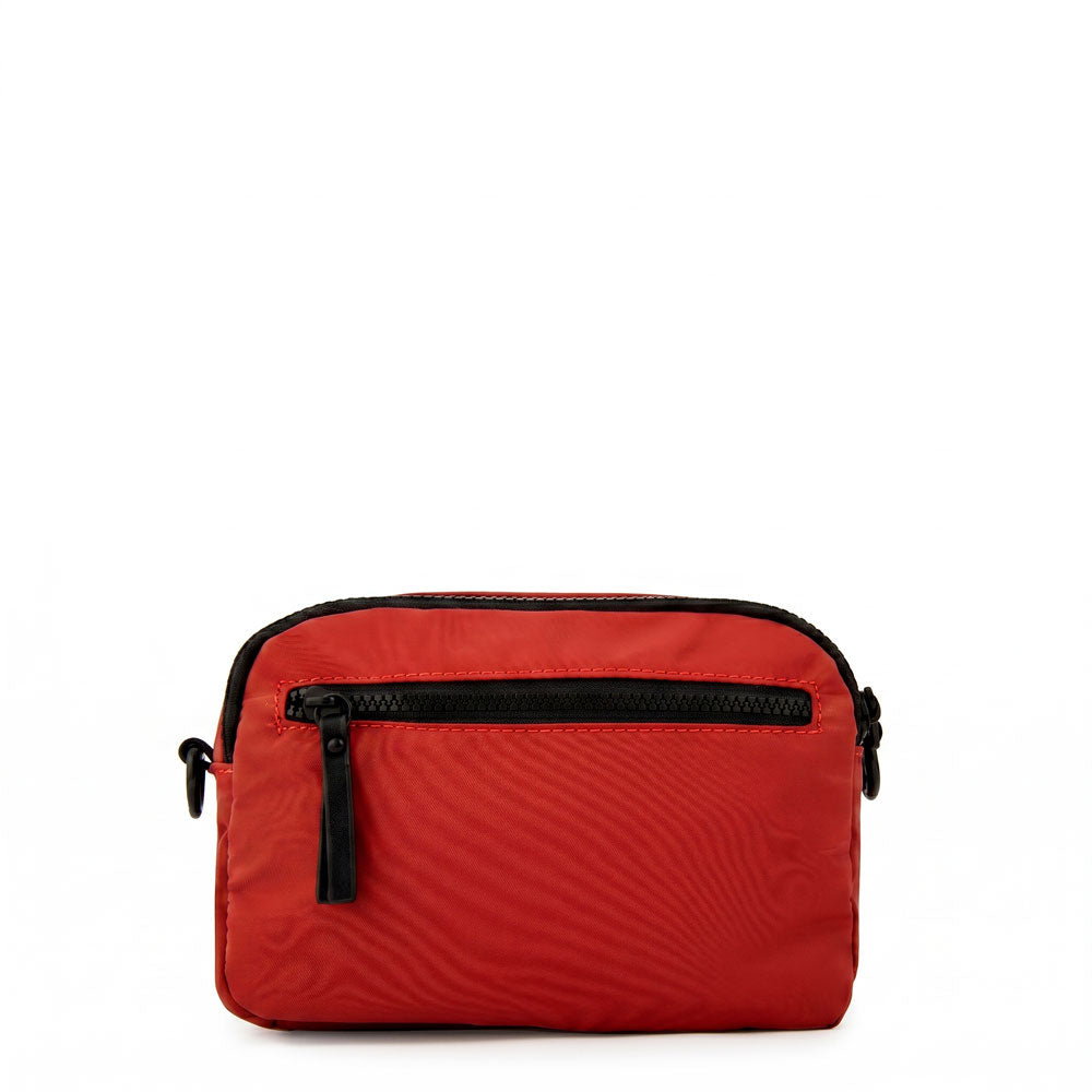 Cartera bandolera abril pequeña rojo oscuro