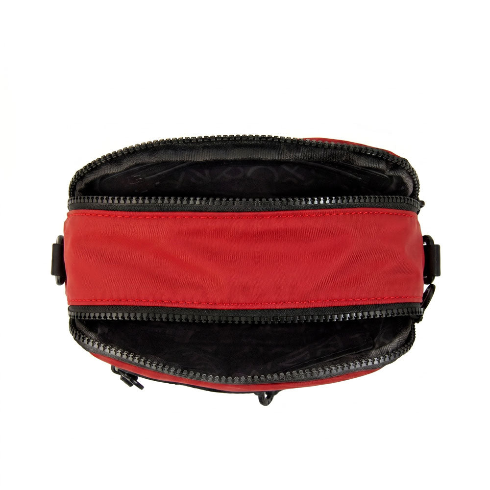 Cartera bandolera abril pequeña rojo oscuro
