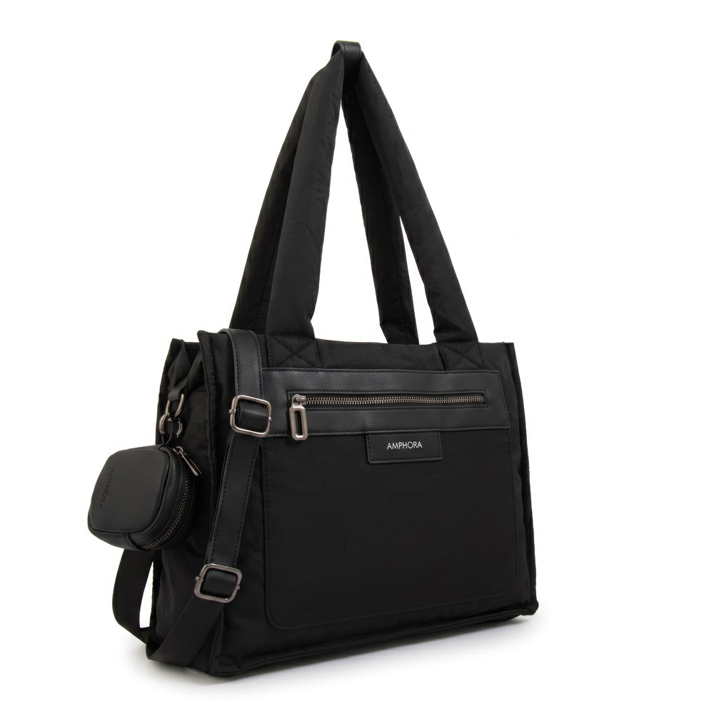 Cartera tote porta notebook daliet negro