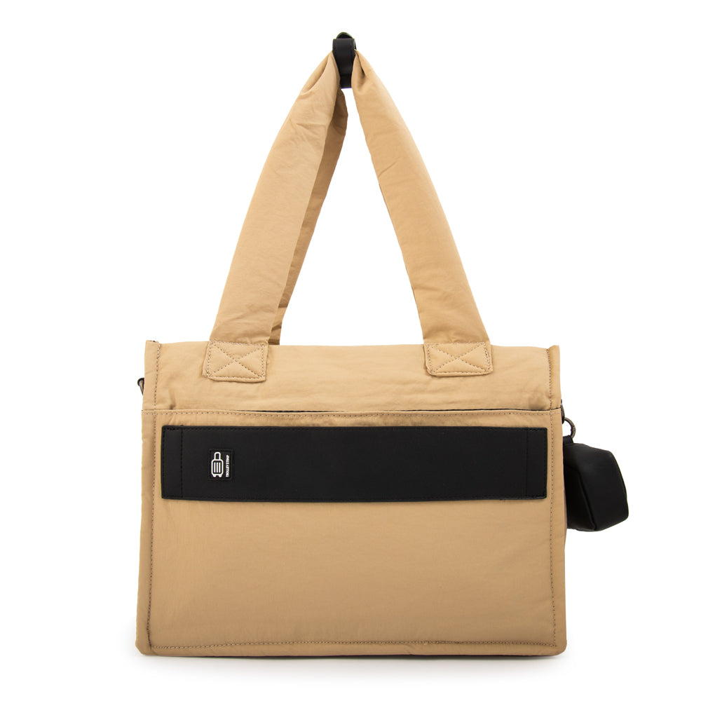 Cartera tote porta notebook daliet beige