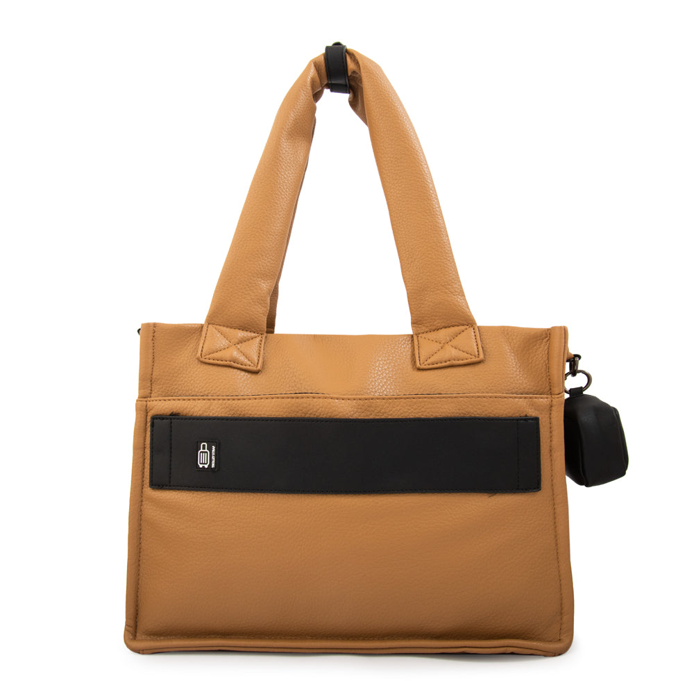 Cartera tote porta notebook daliet camel