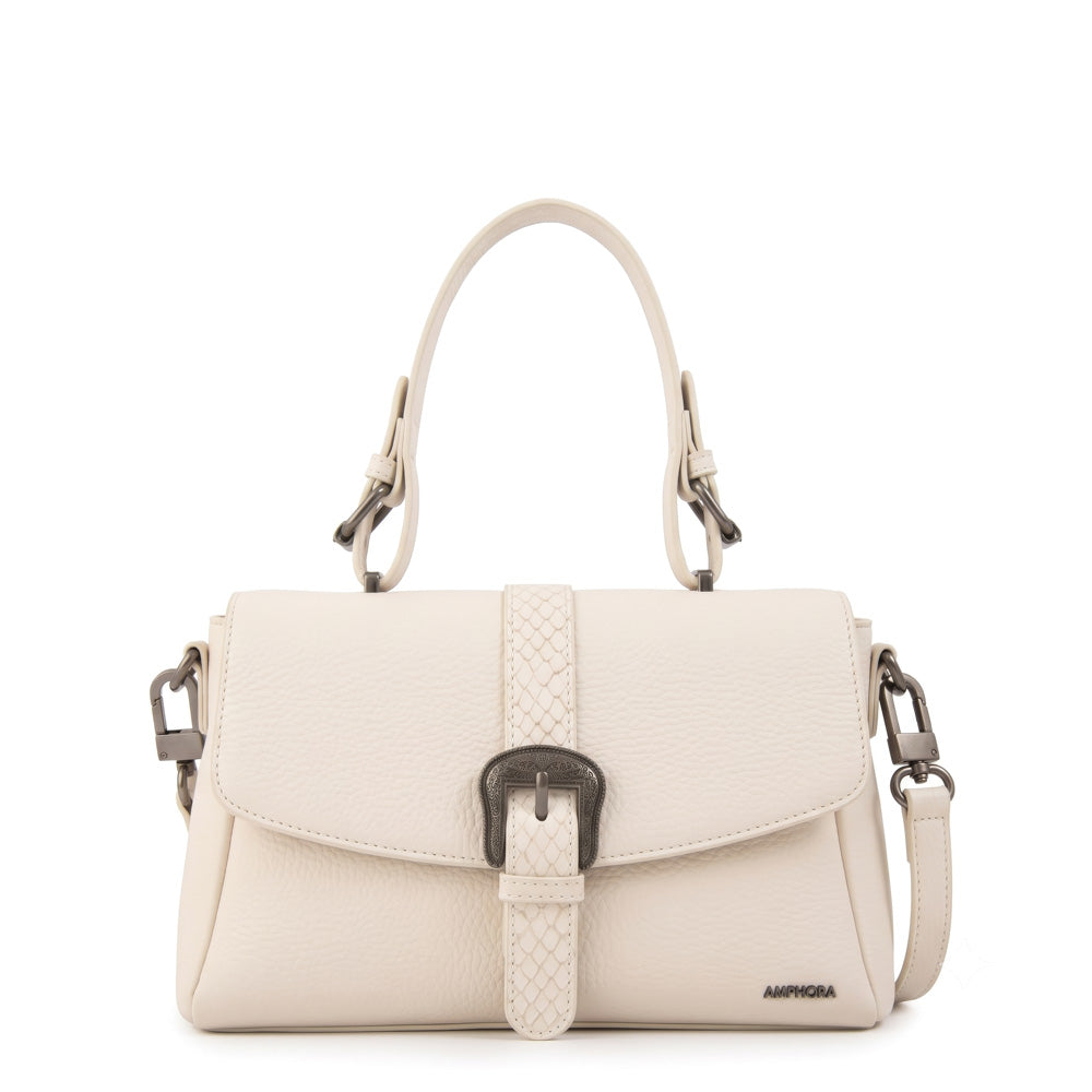 Cartera bandolera victorina mediana blanco