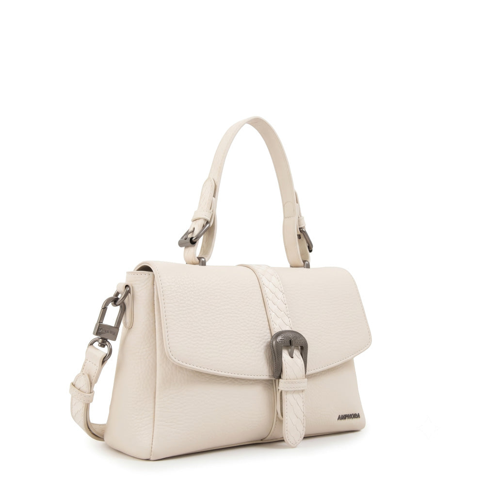 Cartera bandolera victorina mediana blanco