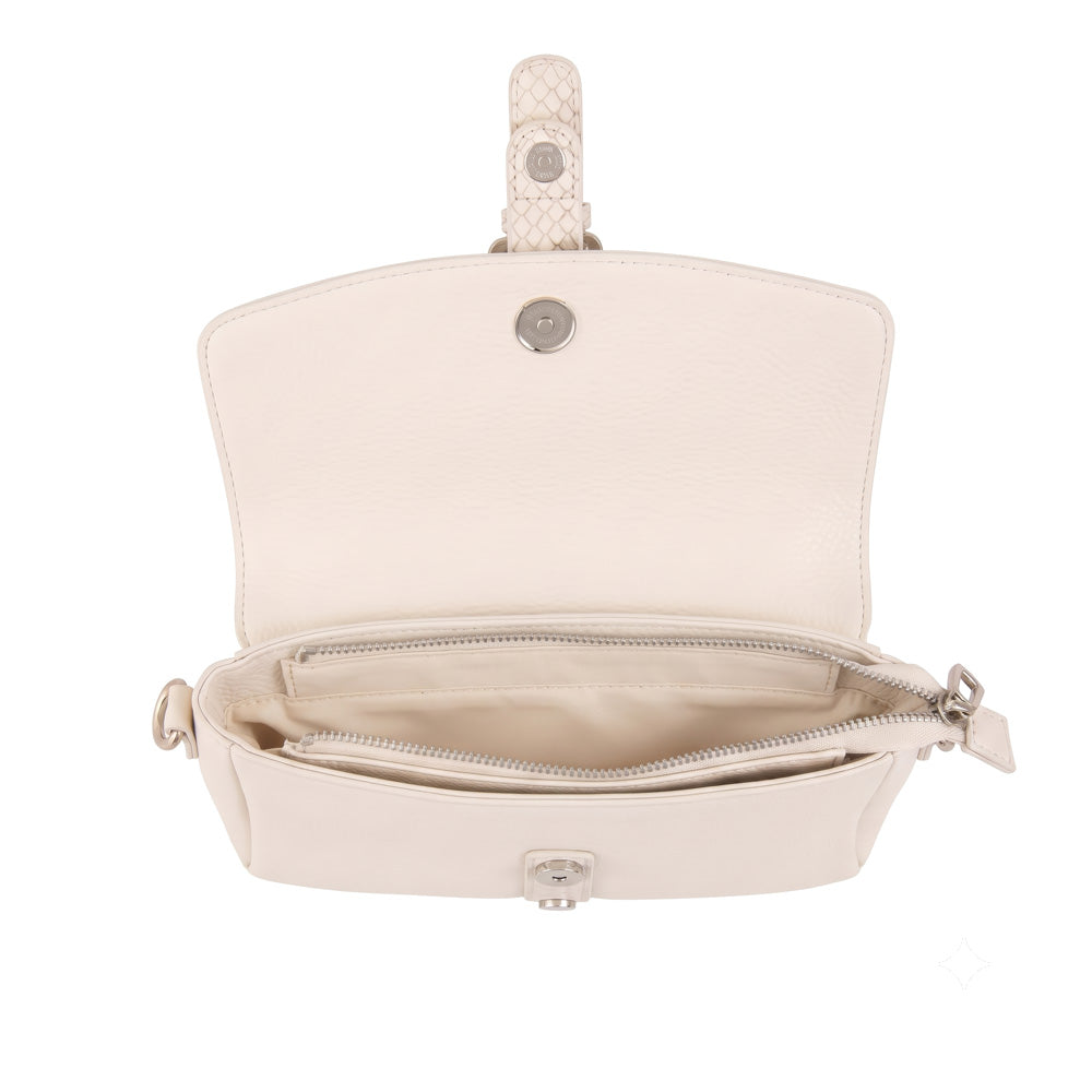 Cartera bandolera victorina mediana blanco