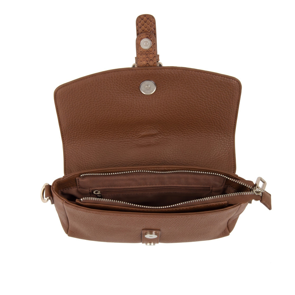 Cartera bandolera victorina mediana café