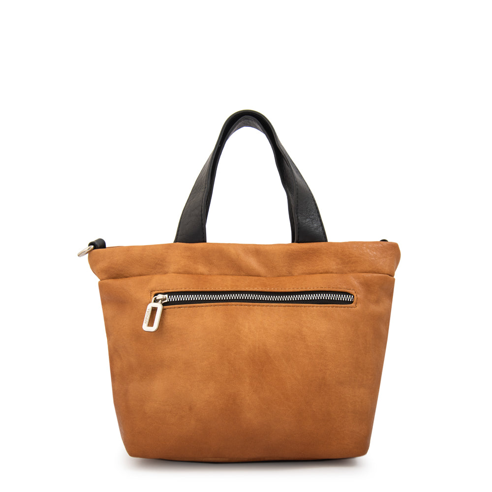 Cartera tote cyric pequeña camel