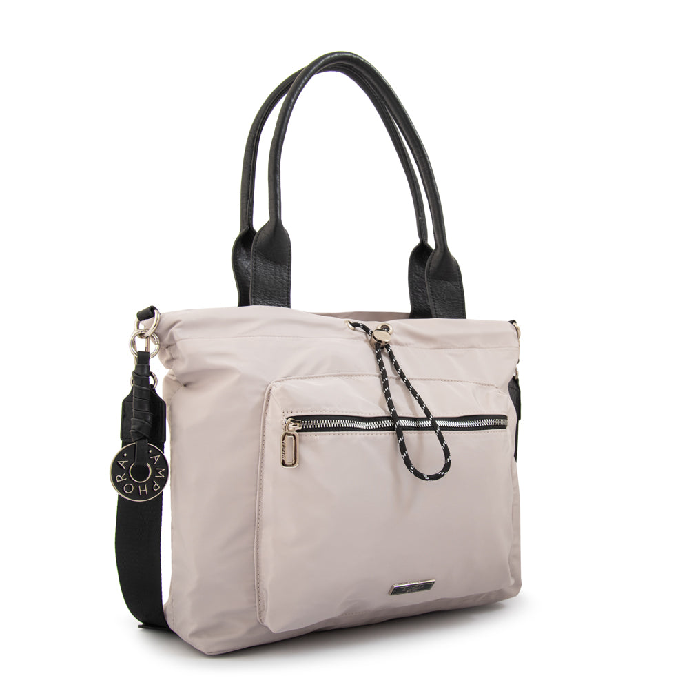 Cartera tote porta notebook cyric beige