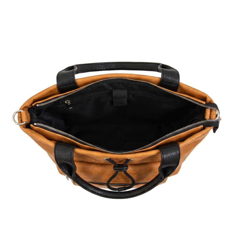 Cartera tote porta notebook cyric camel