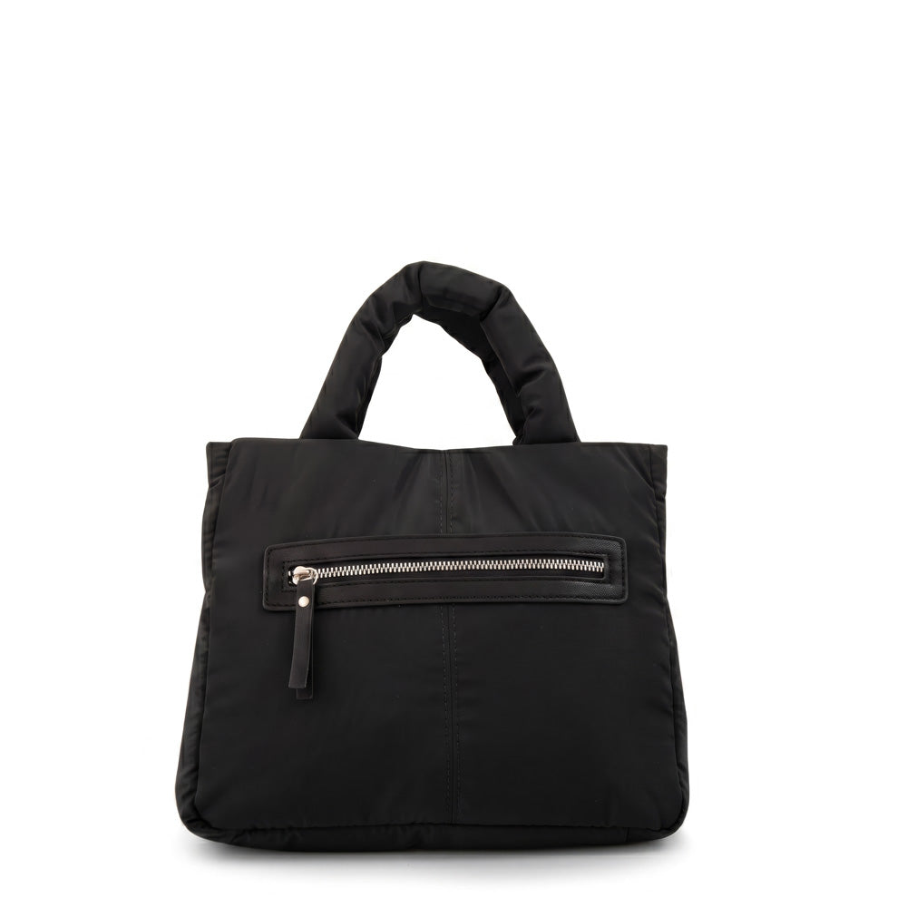 Cartera bandolera con asas luz mediana negro
