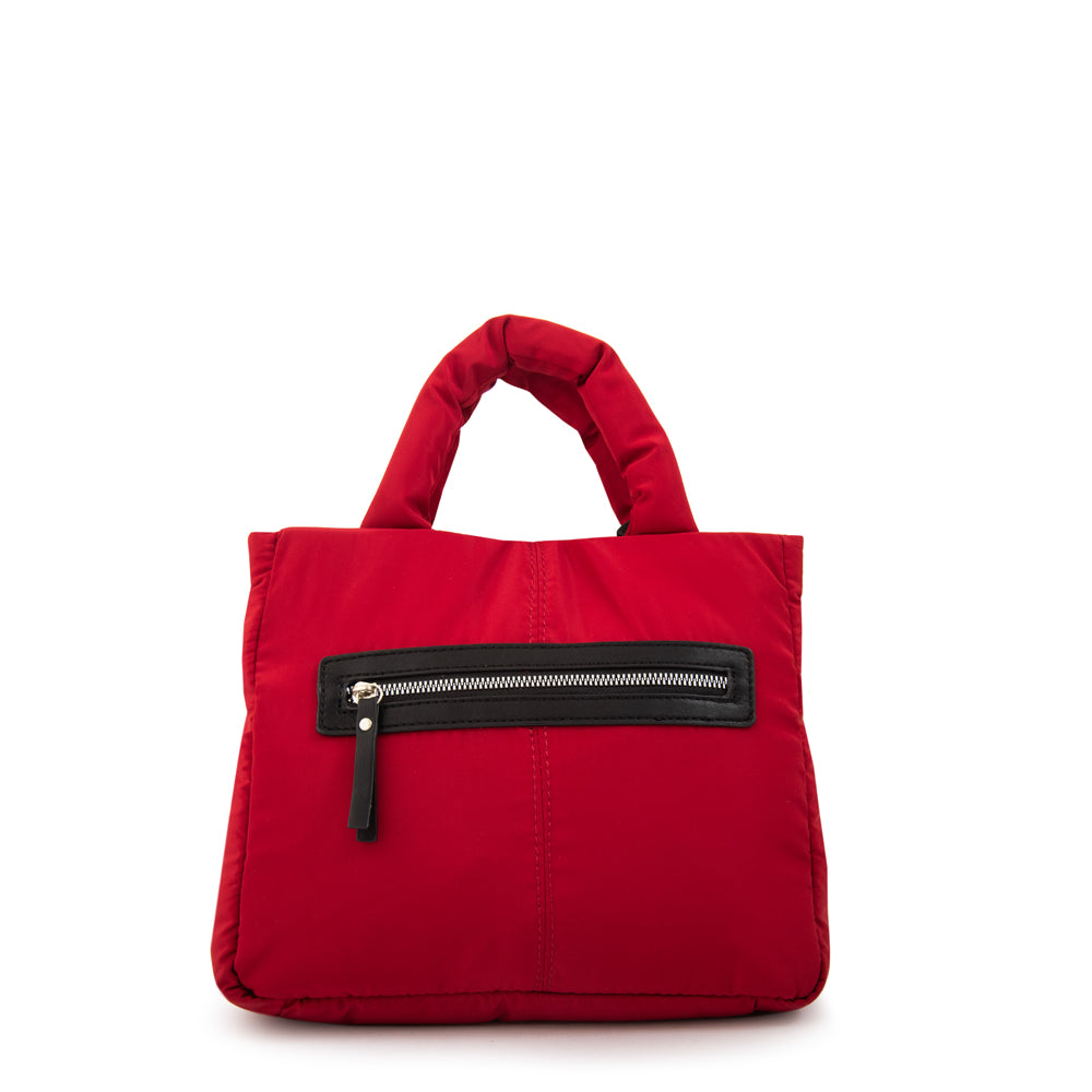 Cartera bandolera con asas luz mediana rojo oscuro