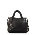 Cartera bandolera con asas luz mediana negro