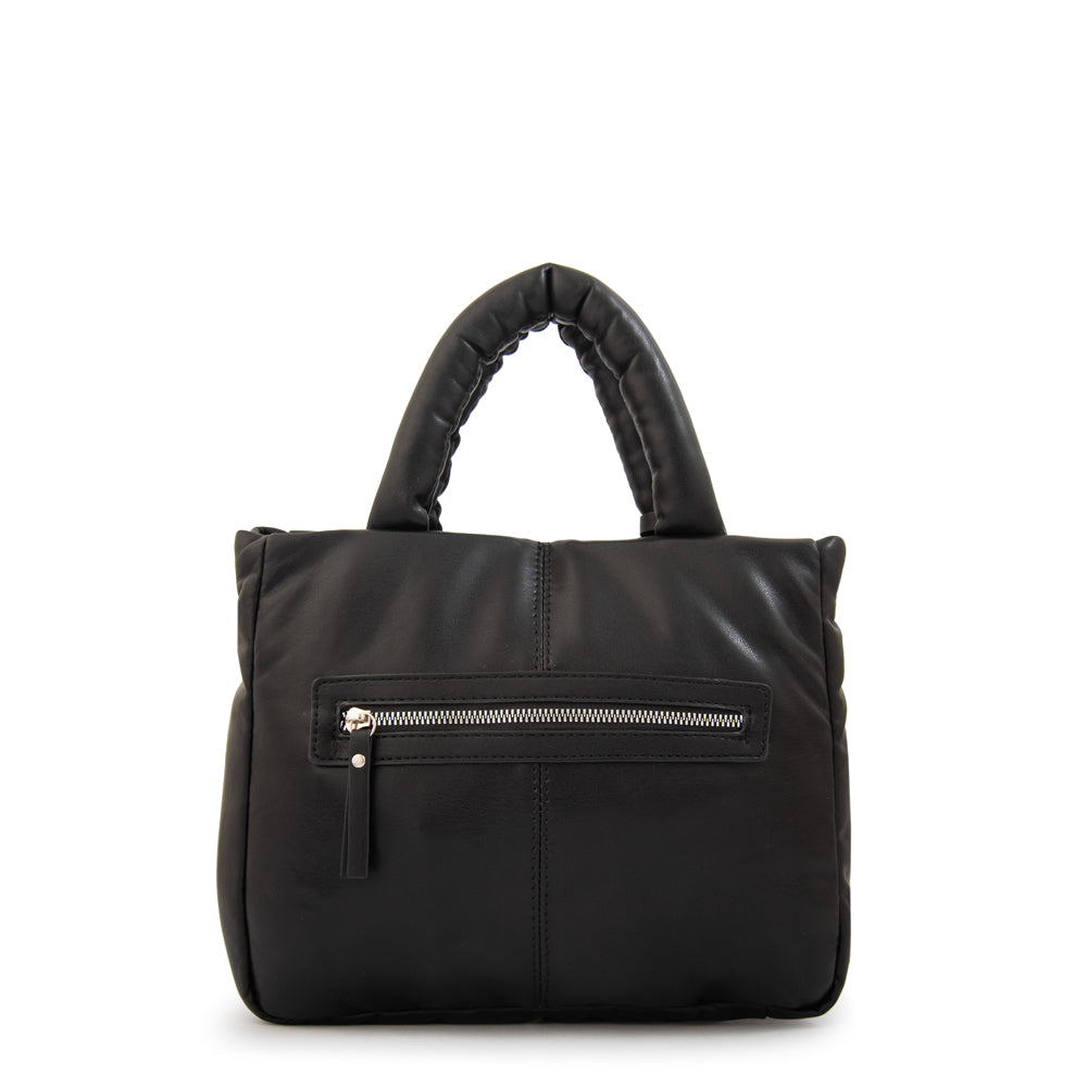 Cartera bandolera con asas luz mediana negro