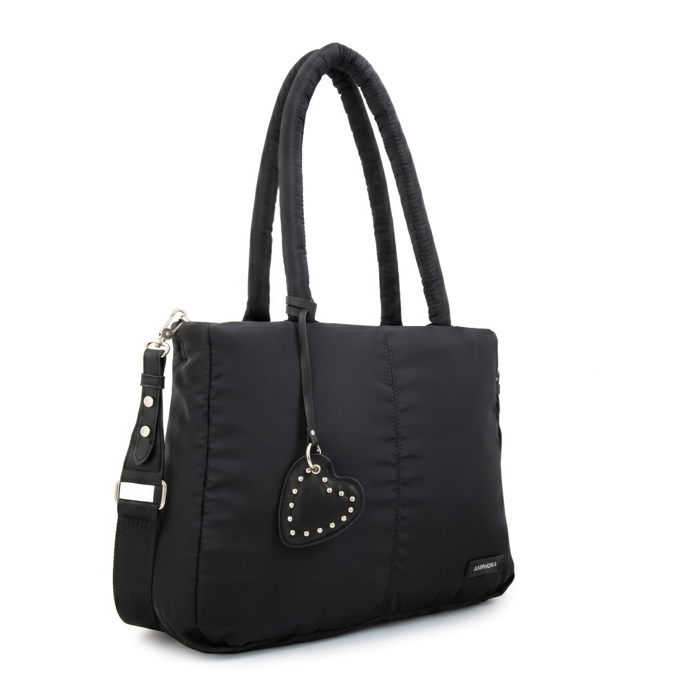 Cartera tote porta notebook luz negro