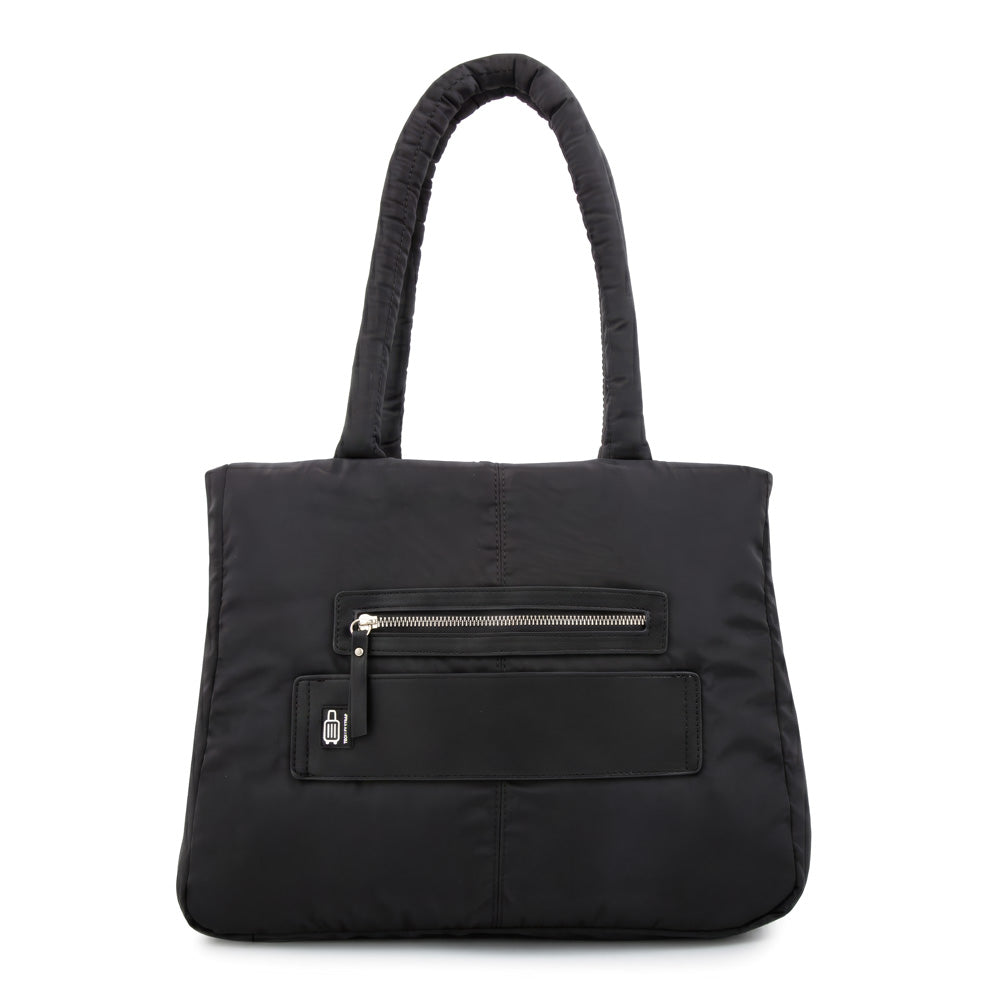 Cartera tote porta notebook luz negro