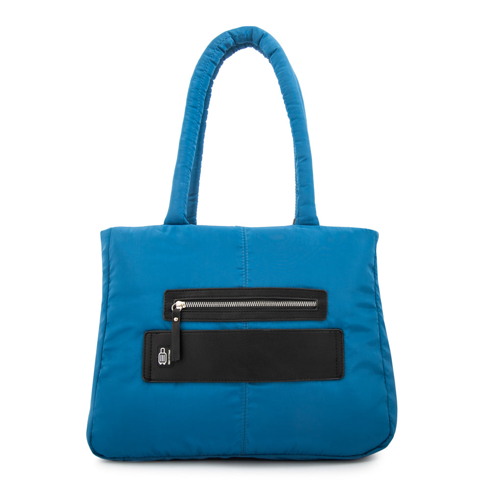 Cartera tote porta notebook luz petroleo