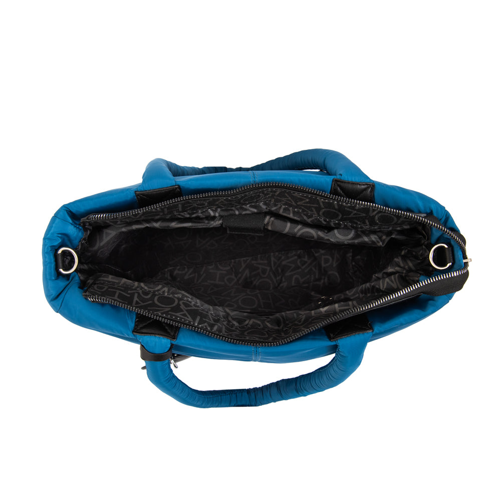 Cartera tote porta notebook luz petroleo
