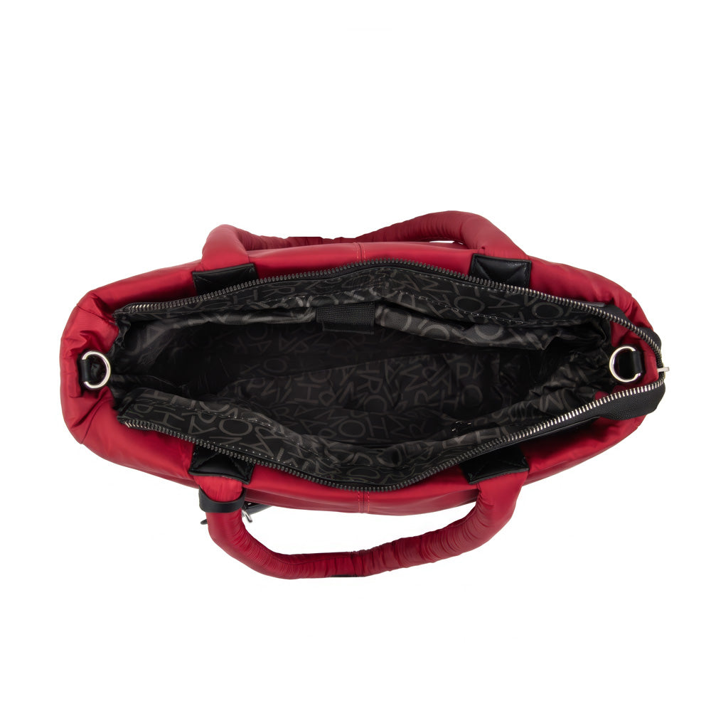 Cartera tote porta notebook luz rojo oscuro