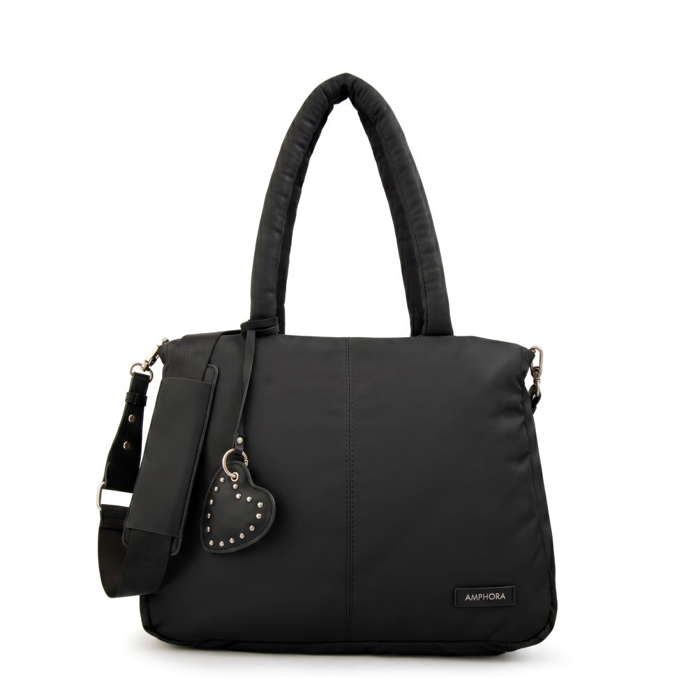 Cartera tote porta notebook luz negro