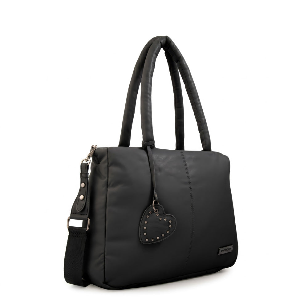Cartera tote porta notebook luz negro