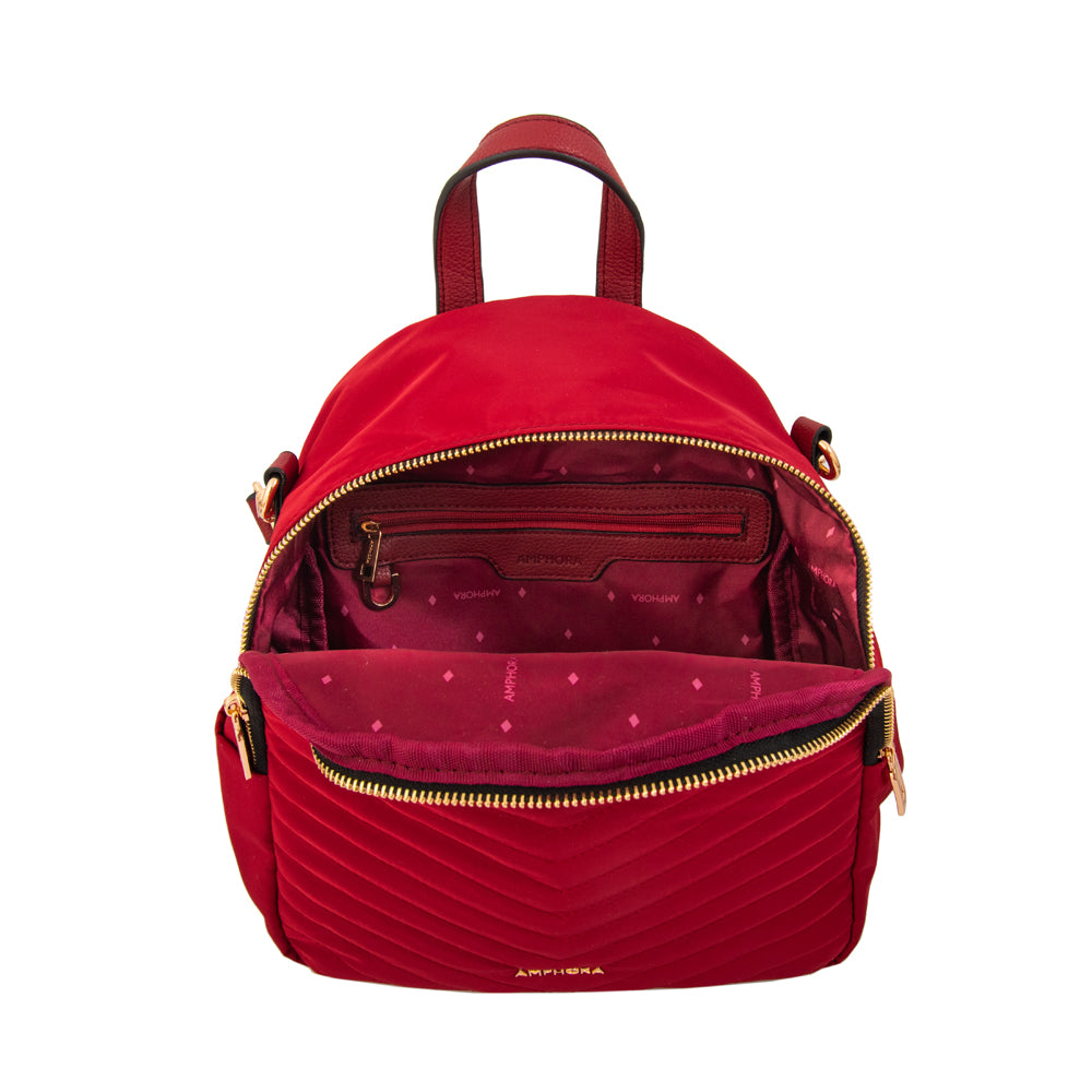 Mochila filomena rojo oscuro