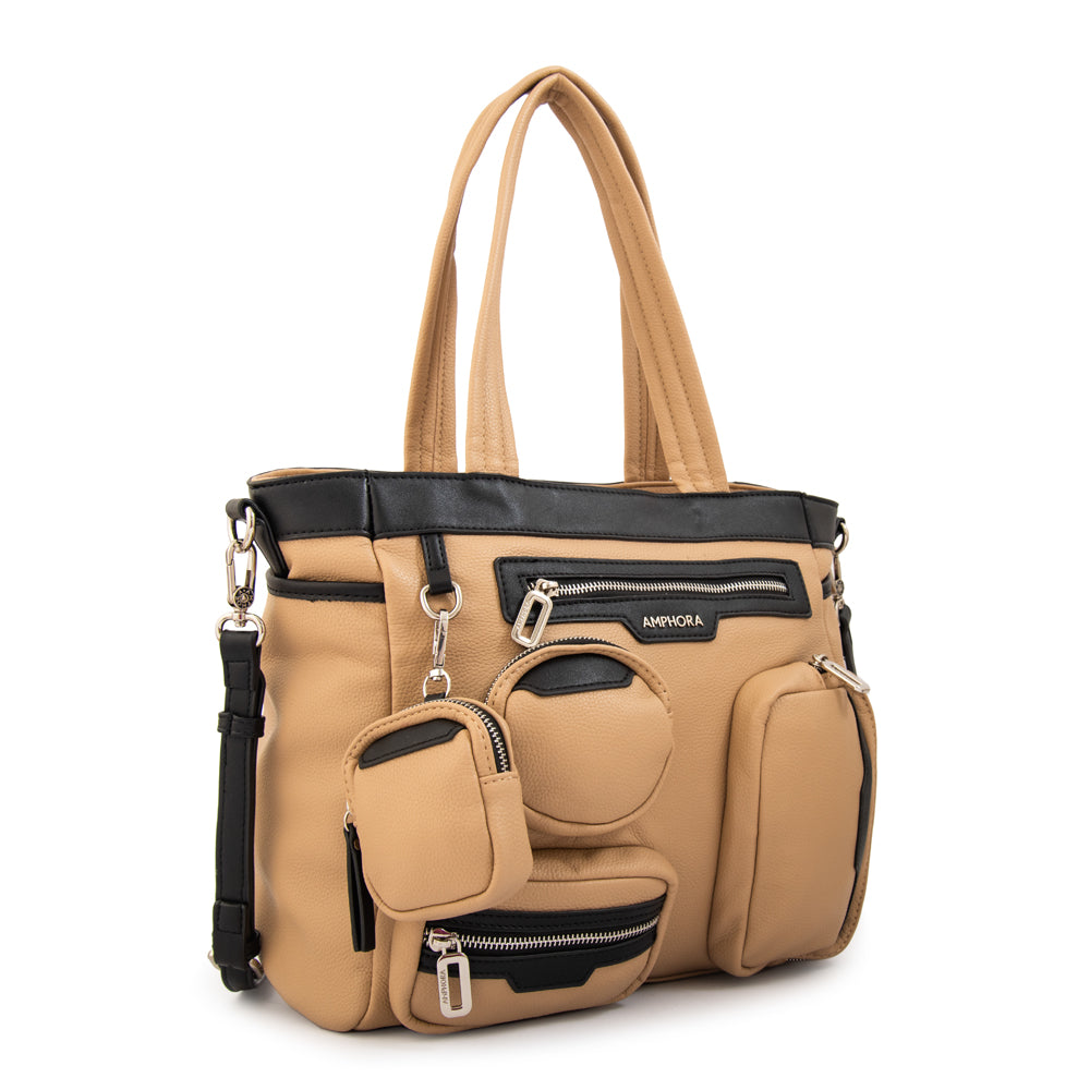 Cartera tote evany beige