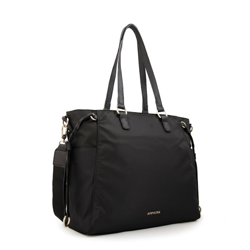 Cartera tote porta notebook romina negro