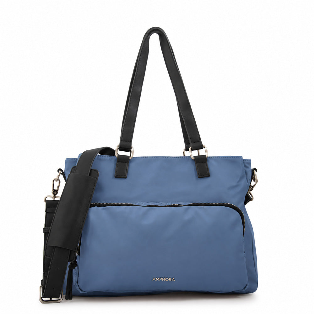 Cartera tote porta notebook aferdita denim