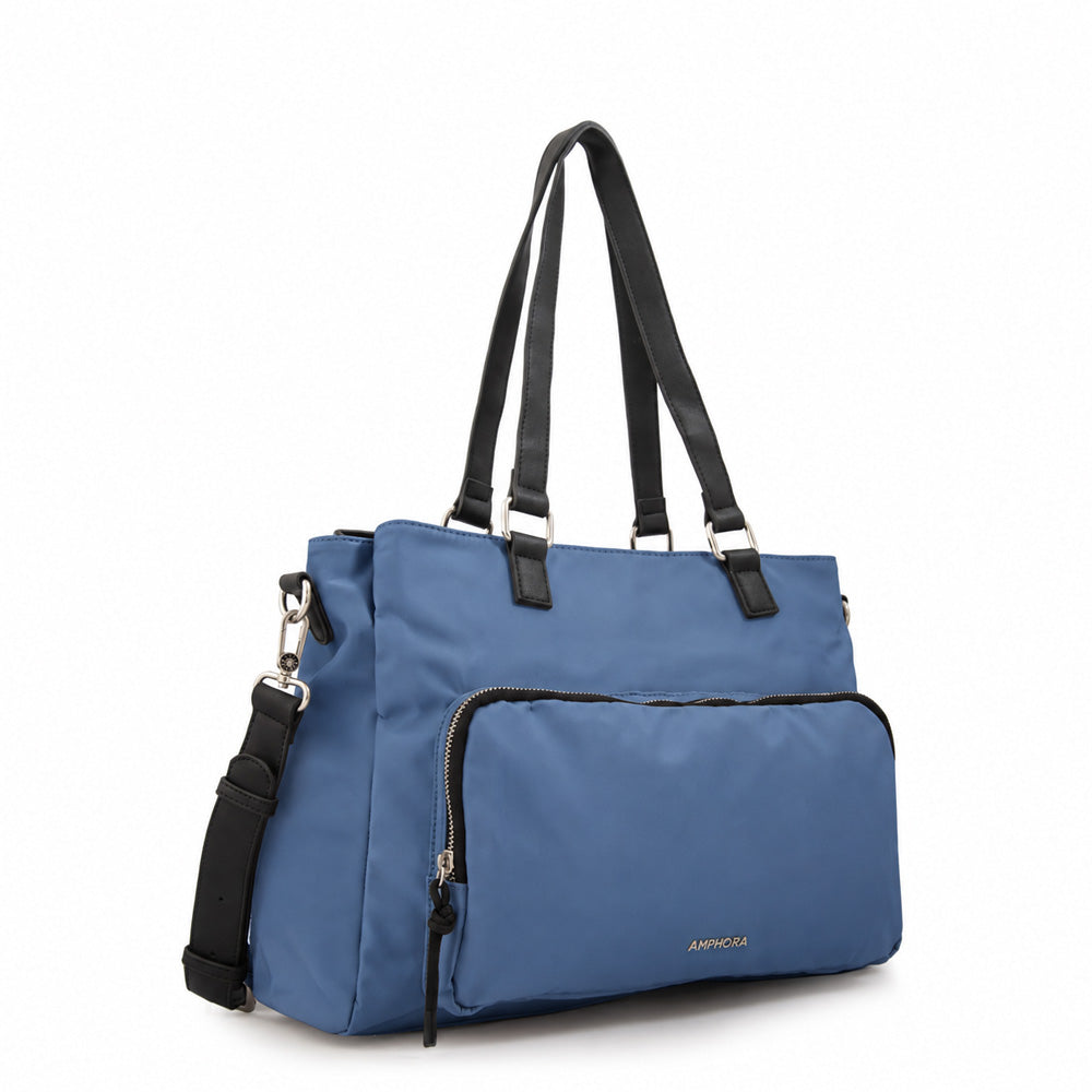 Cartera tote porta notebook aferdita denim