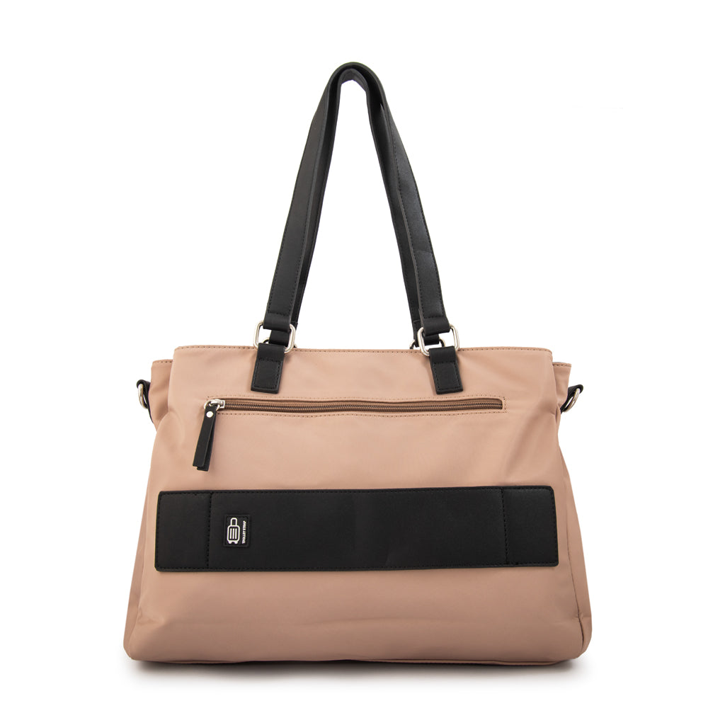 Cartera tote porta notebook aferdita rosado