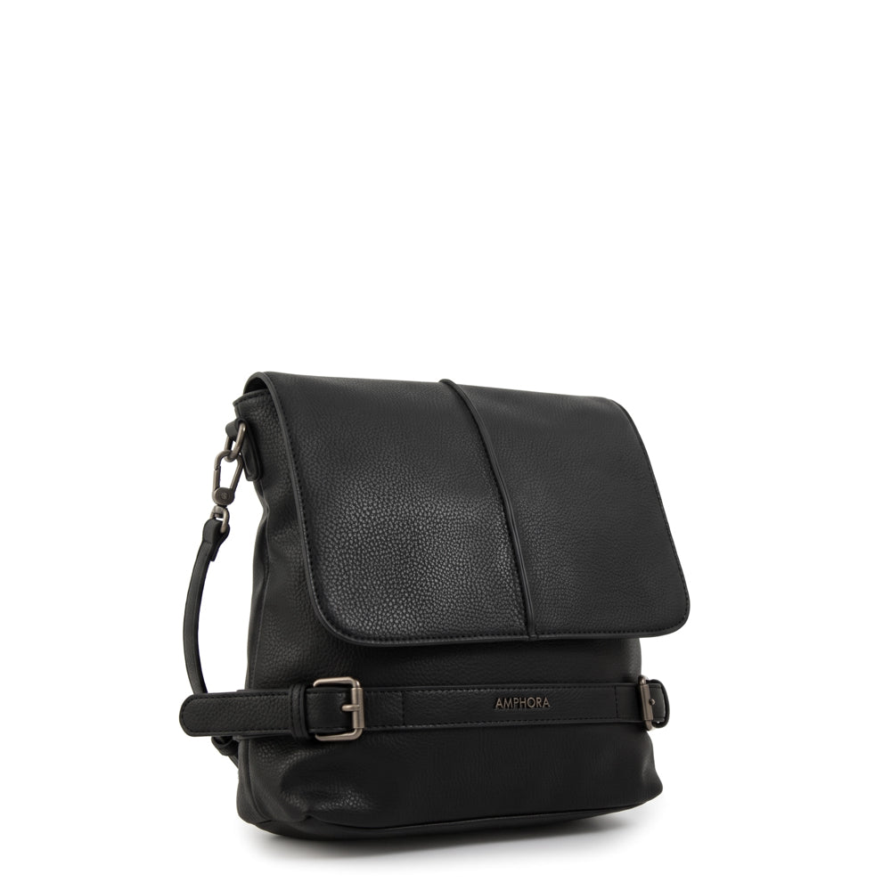 Cartera bandolera fiori pequeña negro