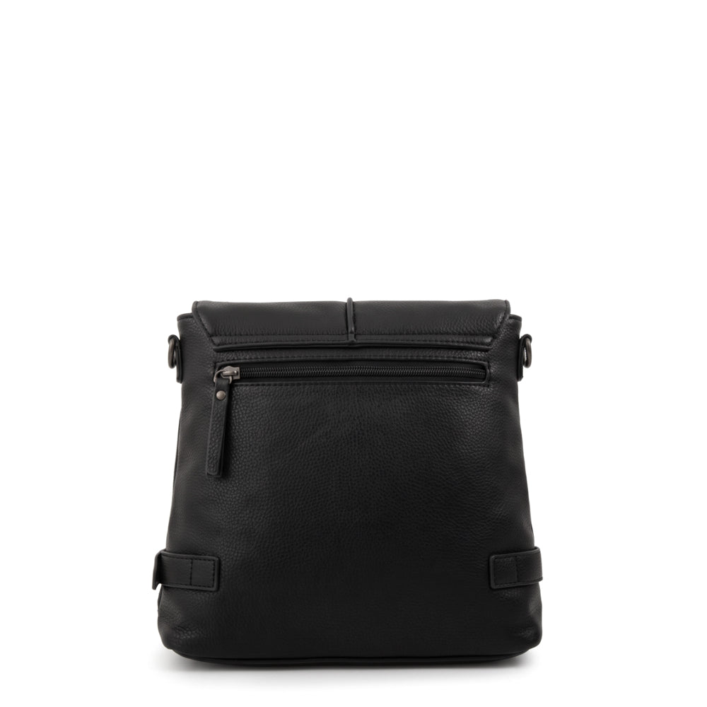 Cartera bandolera fiori pequeña negro