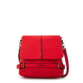 Cartera bandolera fiori pequeña rojo oscuro