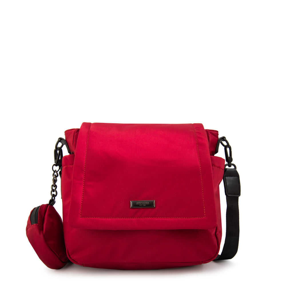 Cartera bandolera bogart mediana rojo oscuro