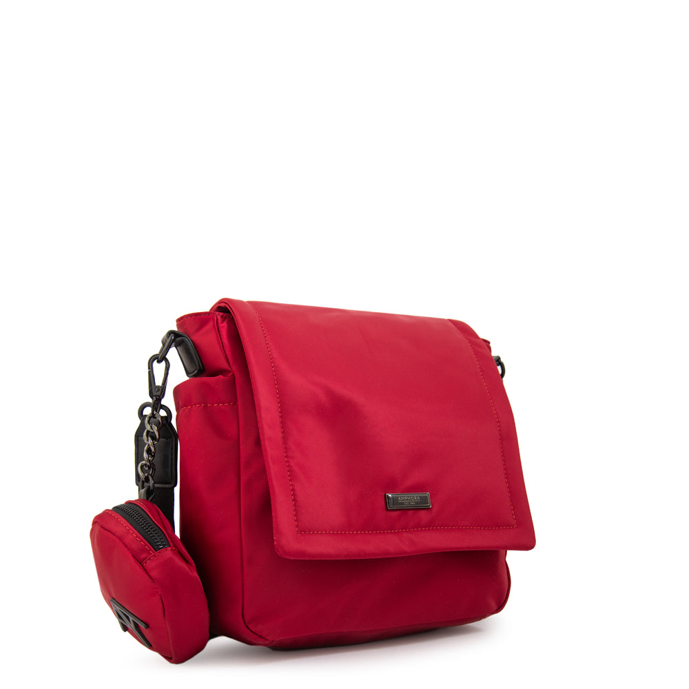 Cartera bandolera bogart mediana rojo oscuro
