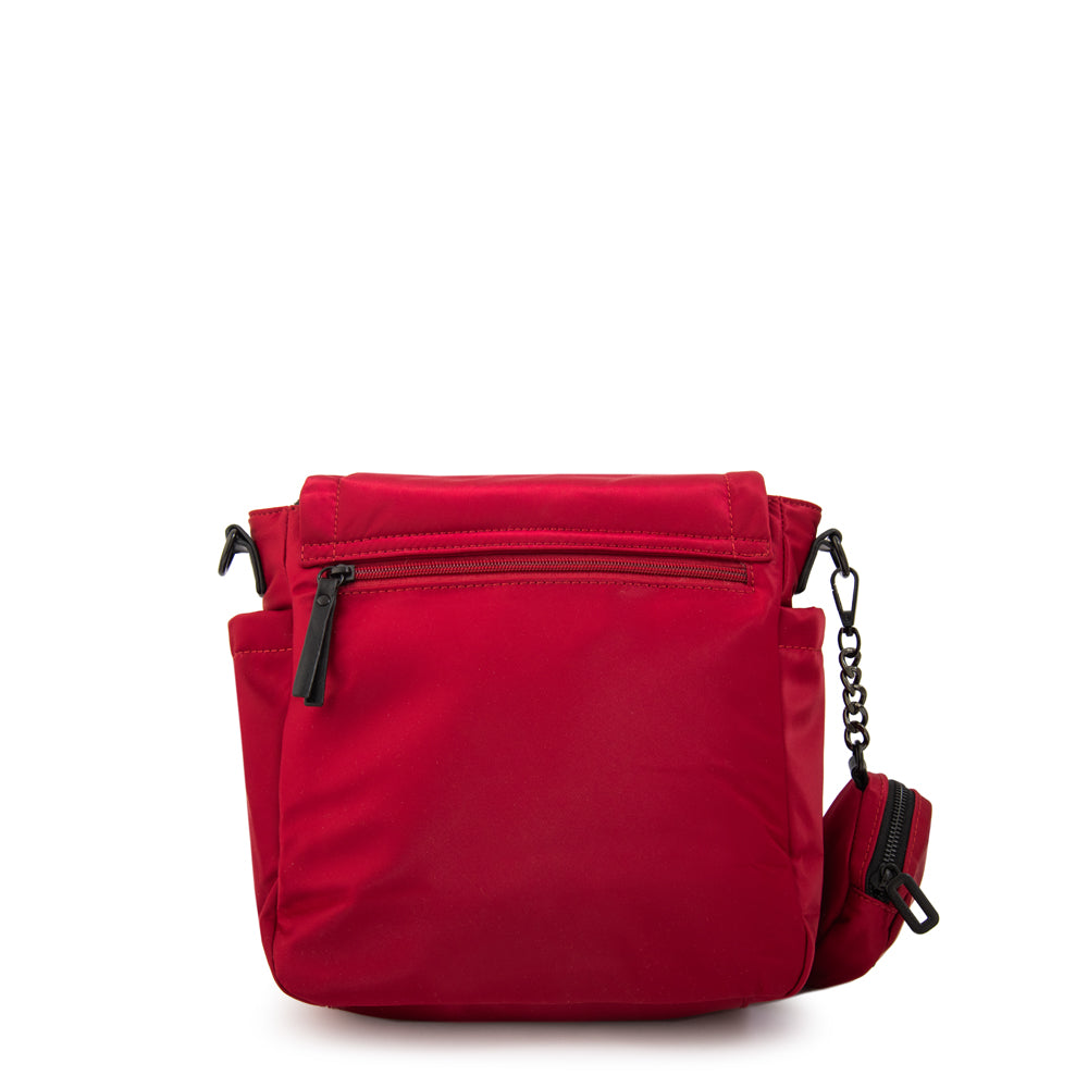 Cartera bandolera bogart mediana rojo oscuro