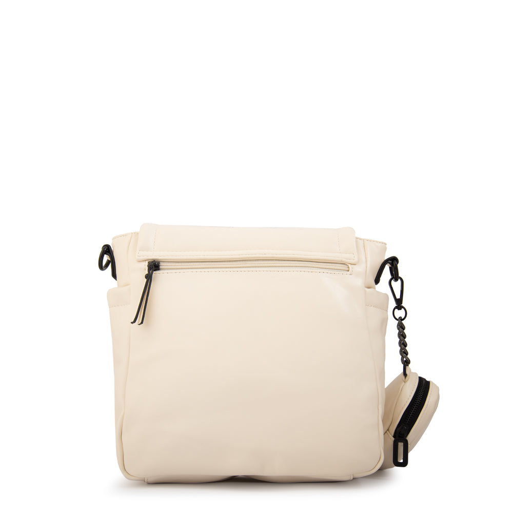 Cartera bandolera bogart mediana blanco crudo