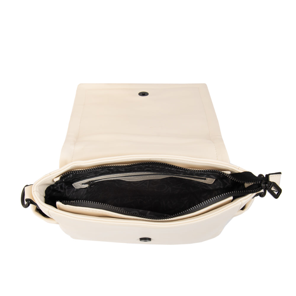 Cartera bandolera bogart mediana blanco crudo