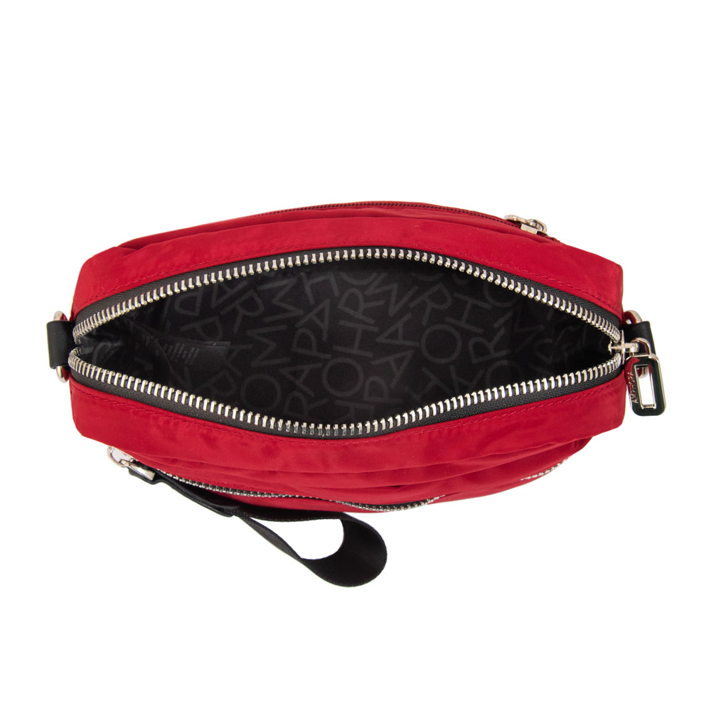 Cartera bandolera ornella pequeña rojo oscuro