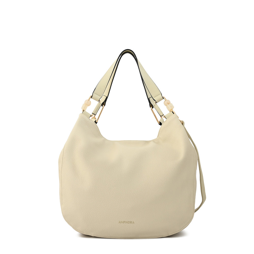Cartera tote vermel grande blanco crudo