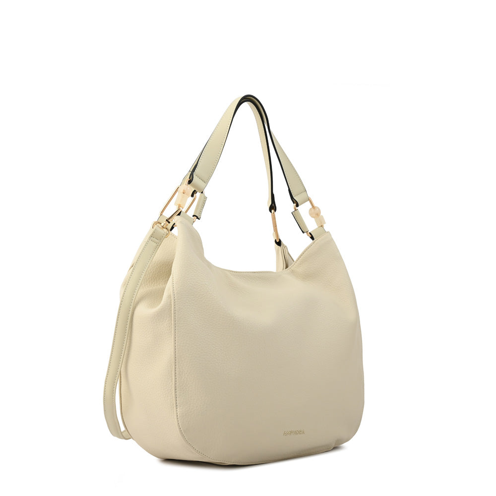 Cartera tote vermel grande blanco crudo