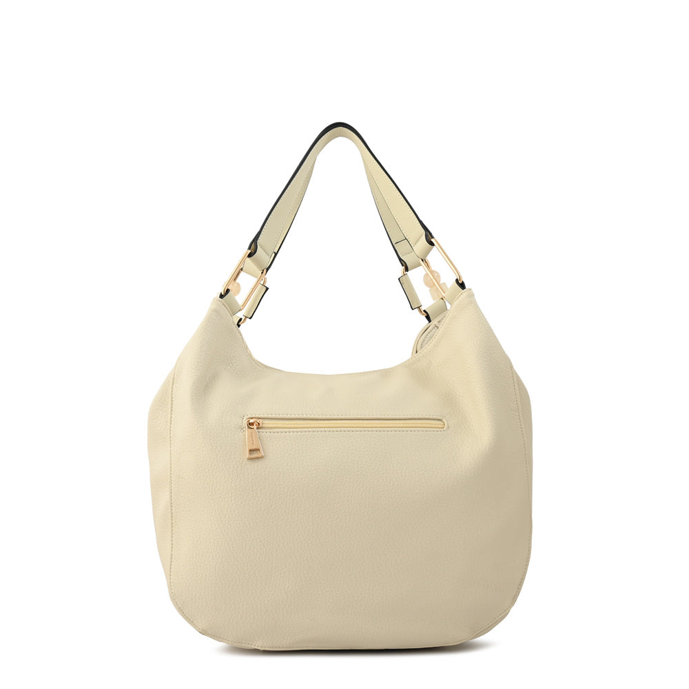 Cartera tote vermel grande blanco crudo