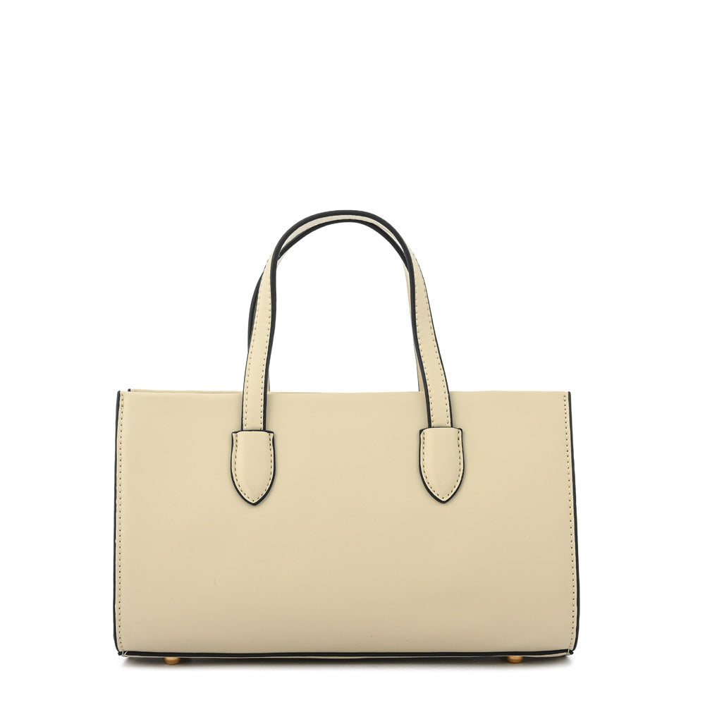 Cartera dos asas mediana sarai beige