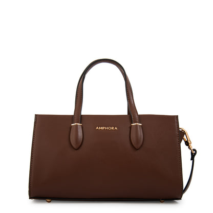 Cartera tote sarai mediana café medio