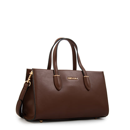 Cartera tote sarai mediana café medio