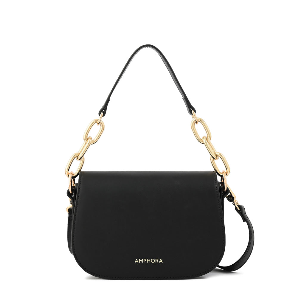 Cartera bandolera chiara mediana negro