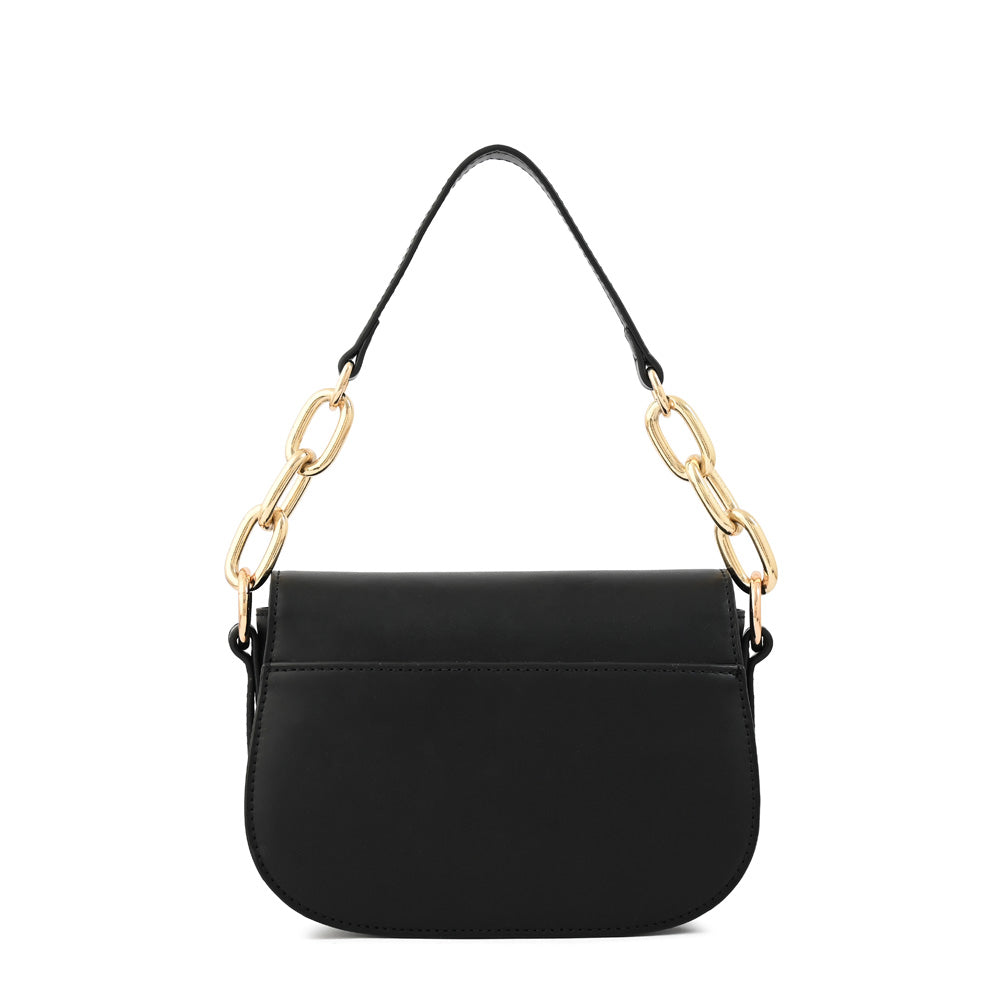 Cartera bandolera chiara mediana negro
