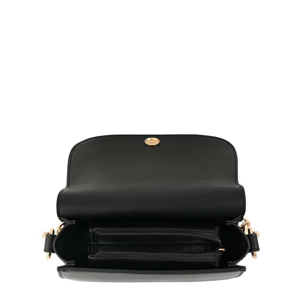 Cartera bandolera chiara mediana negro