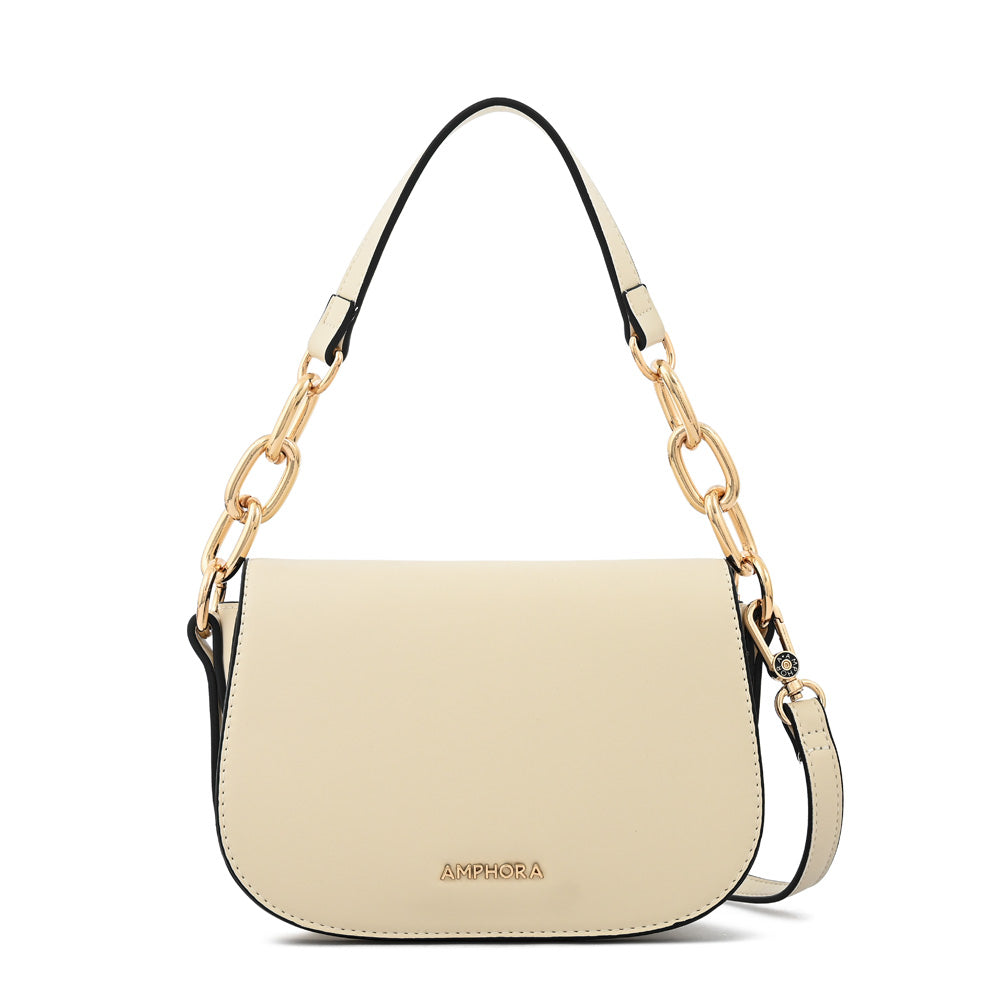 Cartera bandolera chiara mediana