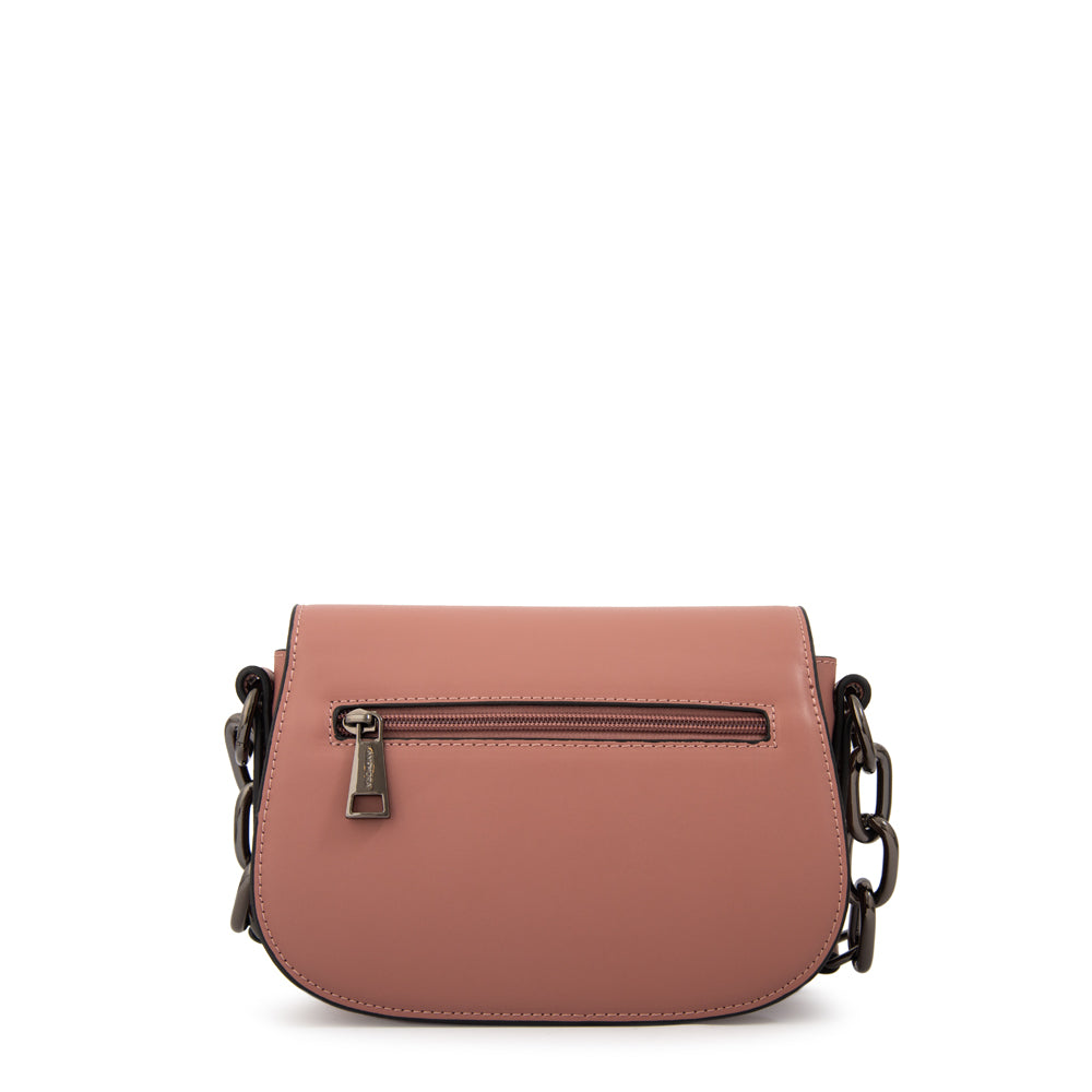 Cartera bandolera chiara mediana rosa viejo