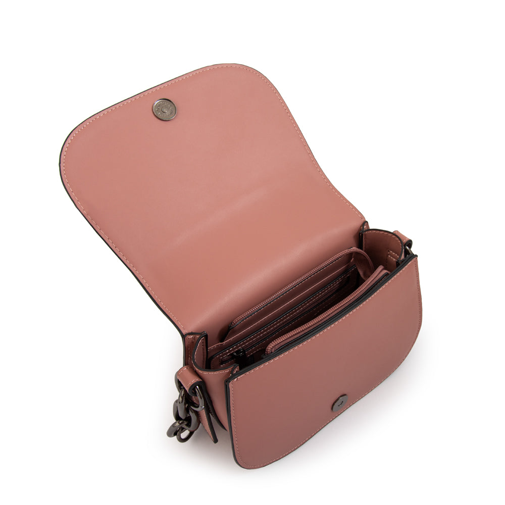 Cartera bandolera chiara mediana rosa viejo